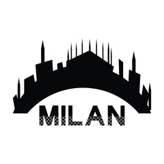 Obraz premium Milan Italy City Sign and Badge