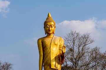 Golden buddha statue in Loei, thailand