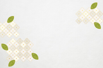 Abstract hydrangea patterned background. Modern designed Japanese washi paper texture.	