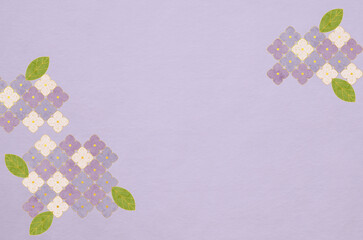 Abstract hydrangea patterned background. Modern designed Japanese washi paper texture.	