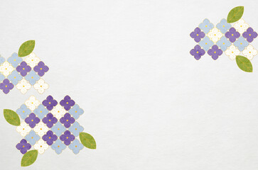 Abstract hydrangea patterned background. Modern designed Japanese washi paper texture.	