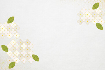 Abstract hydrangea patterned background. Modern designed Japanese washi paper texture.	