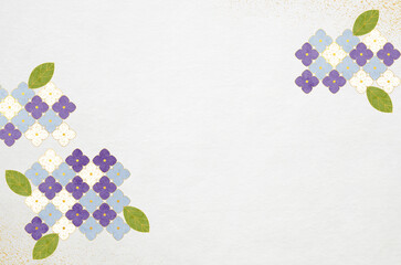 Abstract hydrangea patterned background. Modern designed Japanese washi paper texture.	