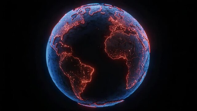Digital earth globe visualization