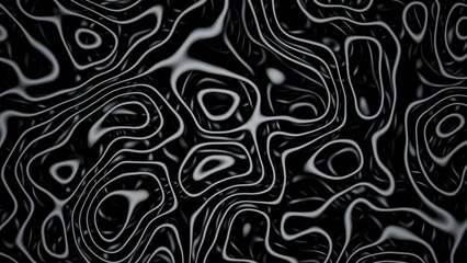 Black and white wavy line abstract design with smooth flowing modern pattern