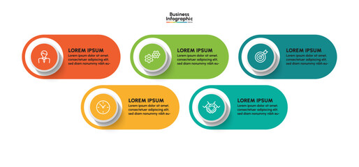 Business infographic design background template Vector