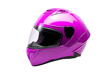 Fototapeta premium Purple Motorcycle Helmet: Safety and Style isolated on transparent background png