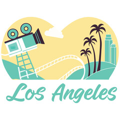 Fototapeta premium Los Angeles Lights, Camera, Action