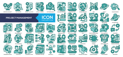 Project Management Solid Icon Collection