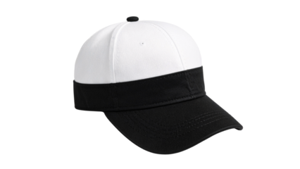 Black baseball cap isolated on white with blank space for fashion or sport design