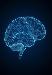 Abstract 3D Brain Neural Network Intelligence Artificial Intelligence