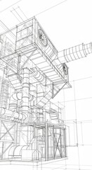 Abstract Geometric Dotted Line Art Design Background Illustration