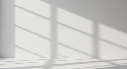 Obraz premium Abstract White Room Wall Sunlight Shadow Background Texture Interior