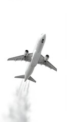 Obraz premium Airplane Emitting Smoke While Flying in Bright Sky Generic Aircraft