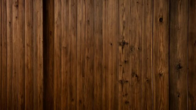 Close up of a rustic wooden wall with vertical planks and visible wood grain texture detail background texture video