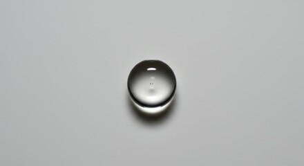 Close Up Photo of a Water Drop Liquid on Neutral Surface