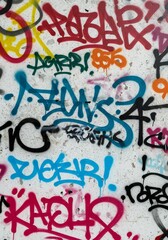 Graffiti Wall Art Urban Street Painting Colorful Abstract Backgroud
