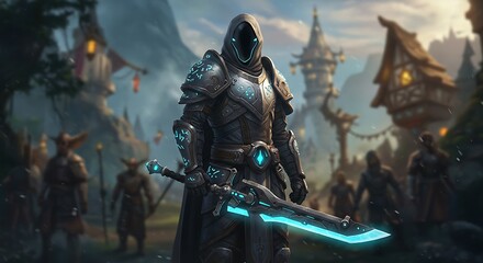 Warrior in Virtual Fantasy World