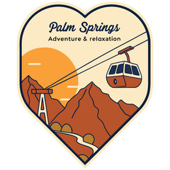 Naklejka premium Palm Springs, California - Adventure & Relaxation