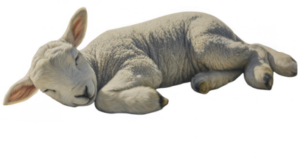 Baby lamb resting image