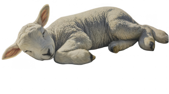 Baby lamb resting image