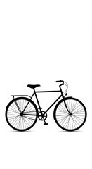 Fototapeta premium Illustration of Black Bicycle Isolated on White Background Vehicle