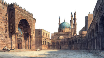 Historic courtyard architectural complex