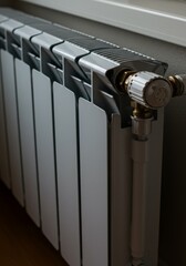 Indoor Radiator Heating with Thermostat Valve Home Comfort System Photo