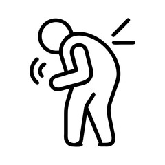 Obraz premium Person experiencing back pain while bending forward in discomfort 