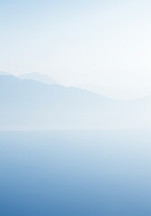 Landscape Photo Blue Misty Mountains Calm Horizon Scenery Serene View