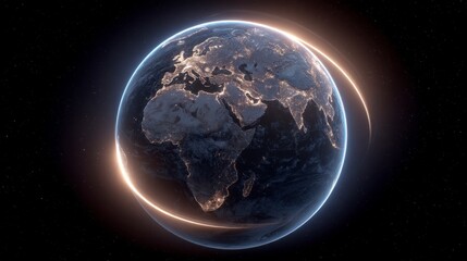 Obraz premium Stunning Earth at Night Global City Lights Planet Earth Space Cosmos