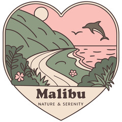 Obraz premium Malibu, California - Nature & Serenity