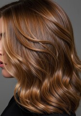 Obraz premium Photo of Shiny Hair Woman Glitter Sparkle Beauty Glamour Portrait