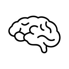 Outline of a human brain in a minimalist design  