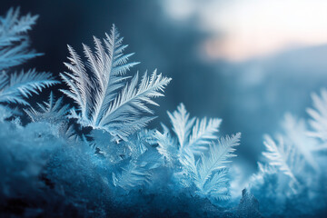 frost flower on the winter window