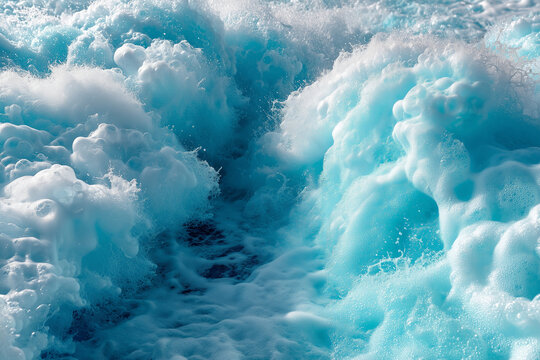 close up of foam of waves - Powered by Adobe