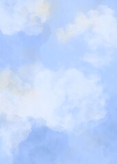Cloudy fog soft blue sky background