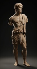 Obraz premium Realistic Render of Antique Male Statue Ancient Art Stone Texture