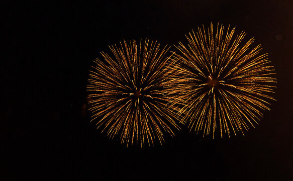 Fireworks on the night sky - Powered by Adobe