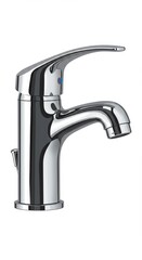 Shiny Chrome Water Faucet Fixture Plumbing with Modern Handle