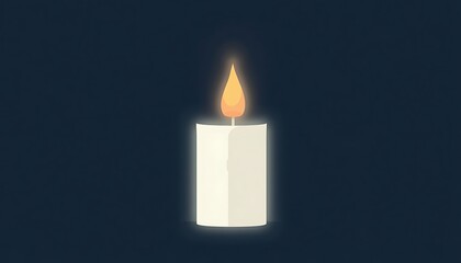 Burning White Candle