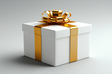 gift box with gold ribbon