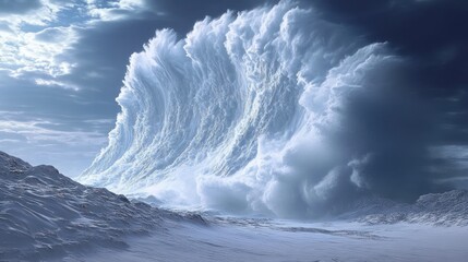 Frozen Wave: A Digital Masterpiece of Arctic Majesty