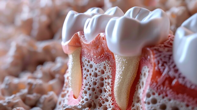 3d rendered cross section of a healthy tooth showcasing enamel dentin and pulp layers in high detail