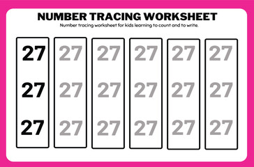 Number tracing practice worksheet with Worksheet for learning numbers. Number training writes and counts numbers. Exercises handwriting practice	