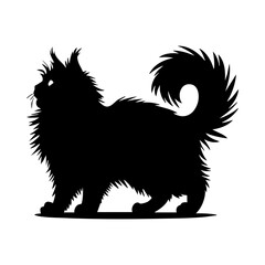 Maine coon cat silhouette vector illustration for pet lovers and cat owners who love maine coon cats