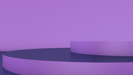 3D purple stand or stand. Mocap. Rendering.