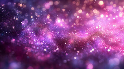 Captivating nebula of twinkling stardust invites dreamers on a cosmic adventure across swirling shades of purple pink