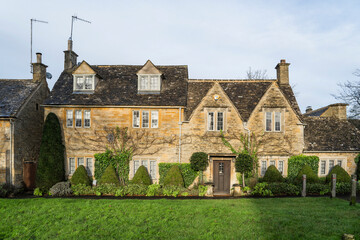 Stone Cottages, Lower Slaughter, Costwolds, Gloucestershire, England, UK