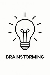 Brainstorming Concept Light Bulb Idea Innovation Symbol